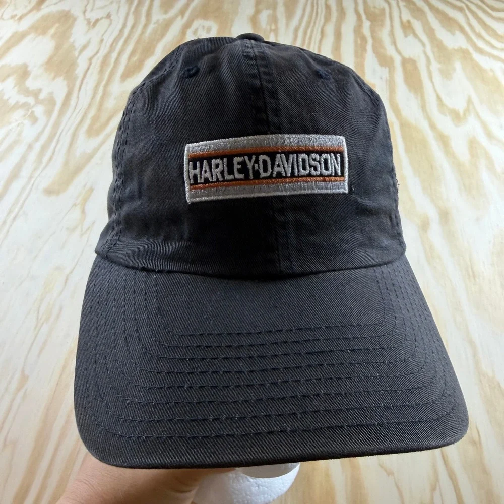 Harley-Davidson Black Cap with Orange and White Logo